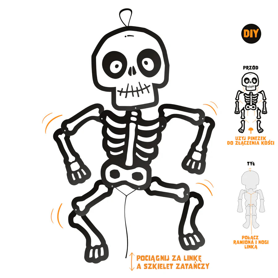 Halloween Monsters Hanging Skeleton 85cm
