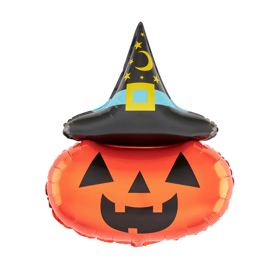 Pumpkin Balloon with Halloween Hat