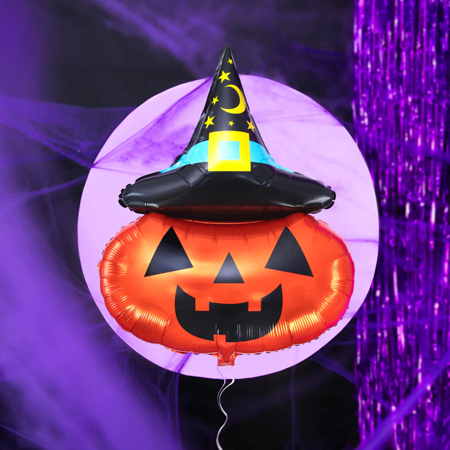 Pumpkin Balloon with Halloween Hat