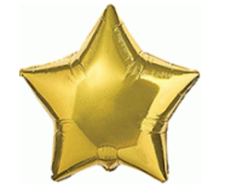 Star Foil Balloon 18" (45 cm) - Multiple Colors, Suitable for Helium or Air