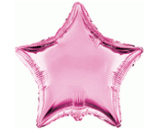 Star Foil Balloon 18" (45 cm) - Multiple Colors, Suitable for Helium or Air