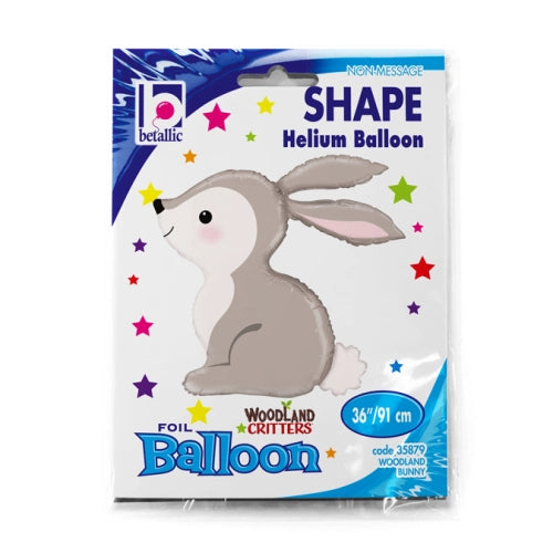 Globo Metálico Conejo 91 cm.  Apto para aire y helio.