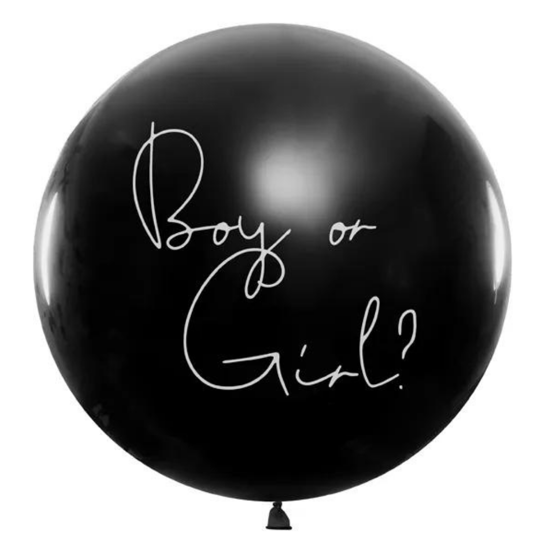 Globo Gender Reveal 1 m - Boy or Girl con Confeti Azul o Rosa