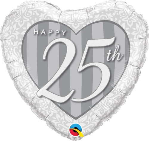 Happy 25 Heart Balloon
