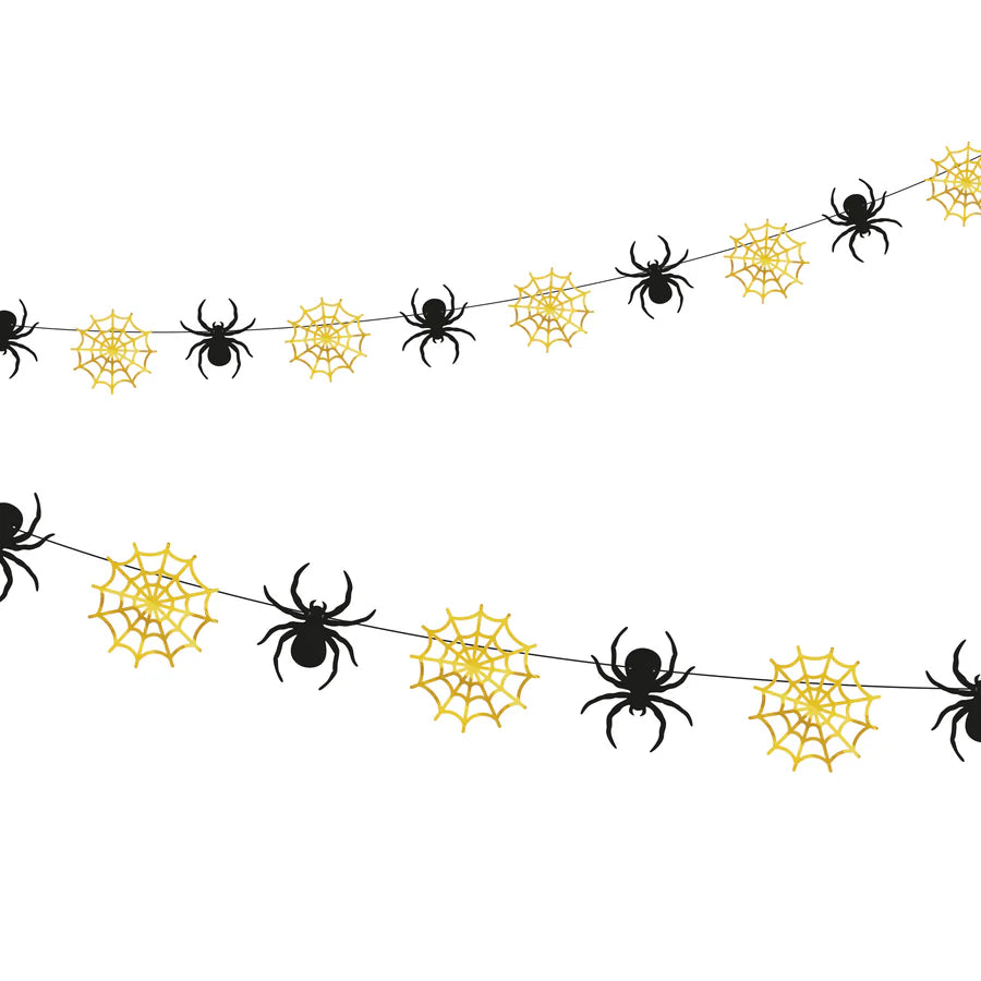 Halloween Spiders and Cobwebs Garland