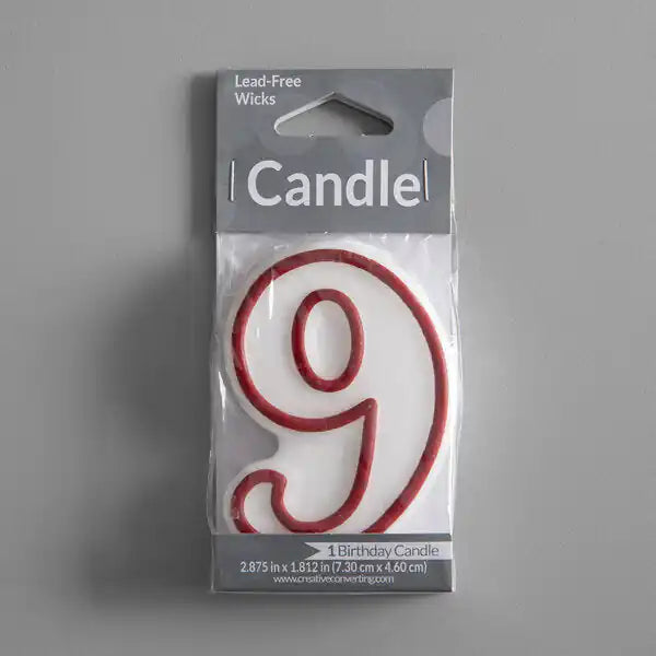 Vela Numeral Contorno Rojo - Narosa Sweet Party Barcelona