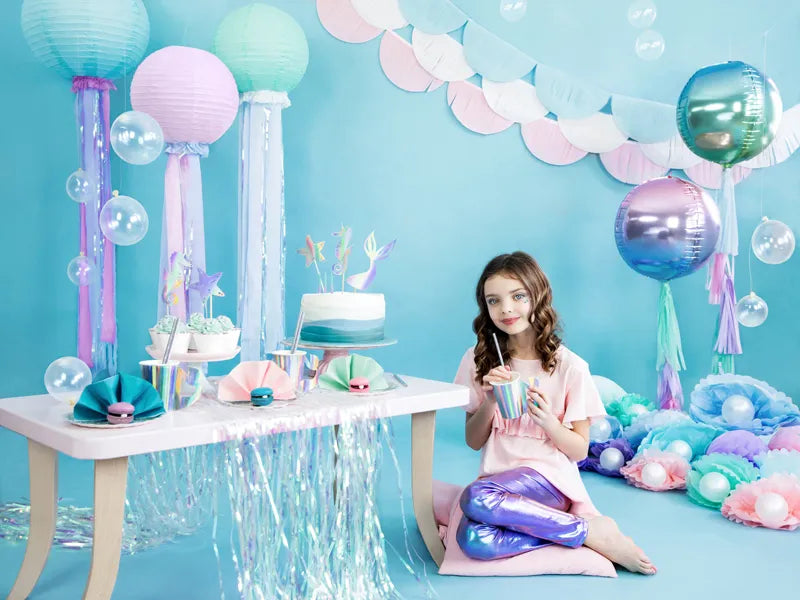 Iridescent Mermaid Cake Toppers - 3 Pieces