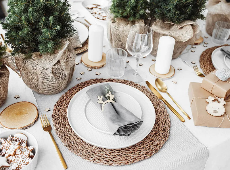 Wooden Reindeer Napkin Rings