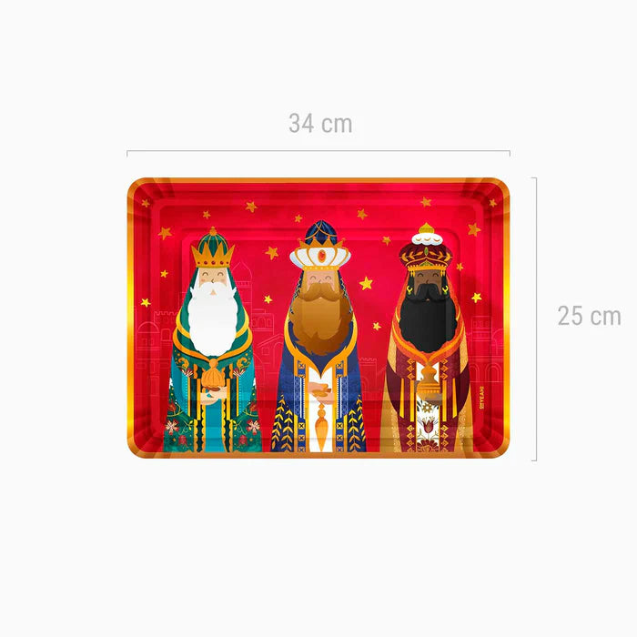 Rectangular Tray Three Wise Men - Pack of 2 Units