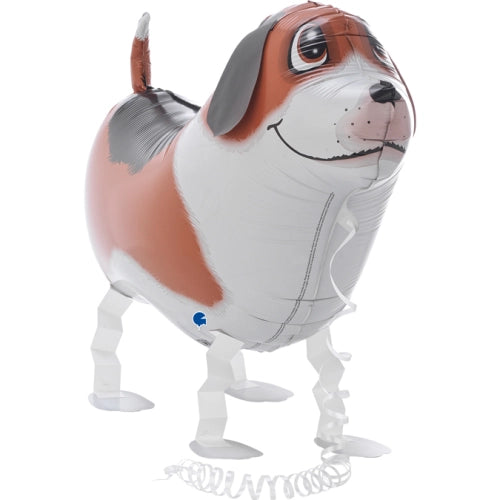 Globo foil perrito Bobby inflado y multicolor