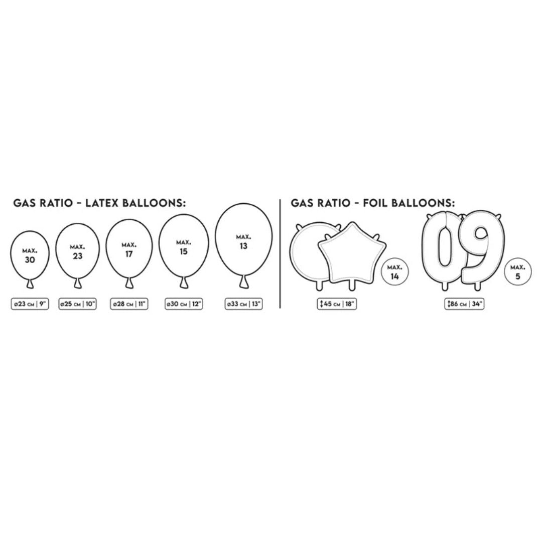 Light Blue Helium Bottle - Up to 30 Balloons, 0.189 m³