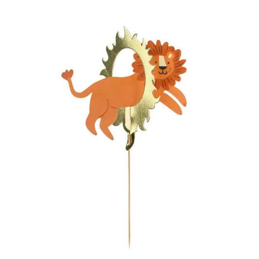 Lion Cake Topper - 16x16 cm, Assorted Colors, Easy Assembly