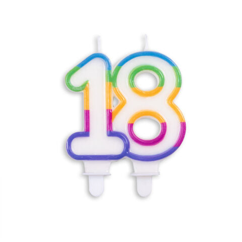 Espelma de Pastís Número Multicolor