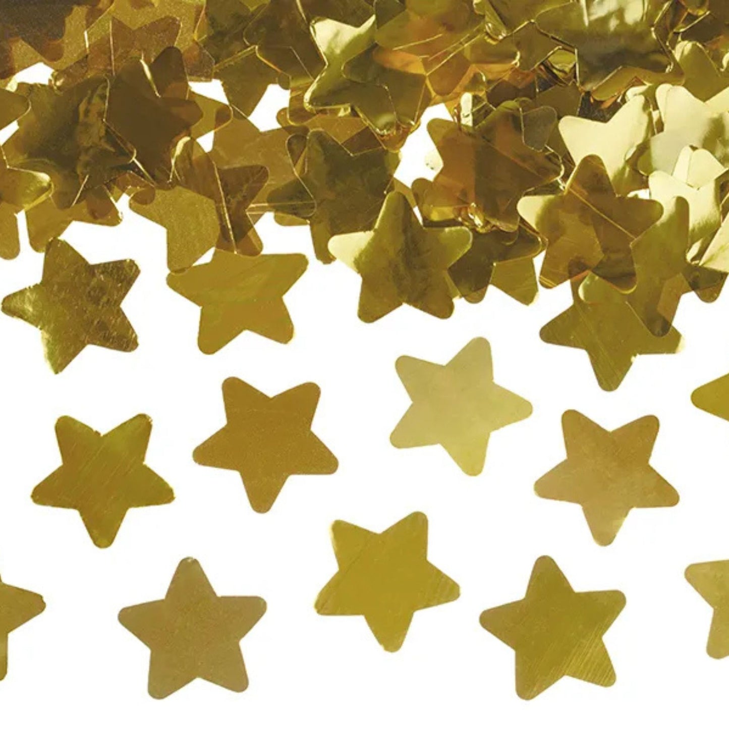Cañón de Confeti con Estrellas Doradas o Plateadas - 4 Tamaños disponibles