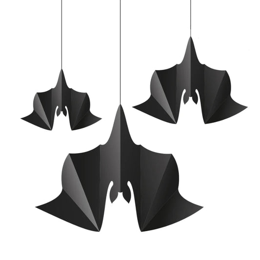 Murciélagos colgantes Halloween en tres tamaños