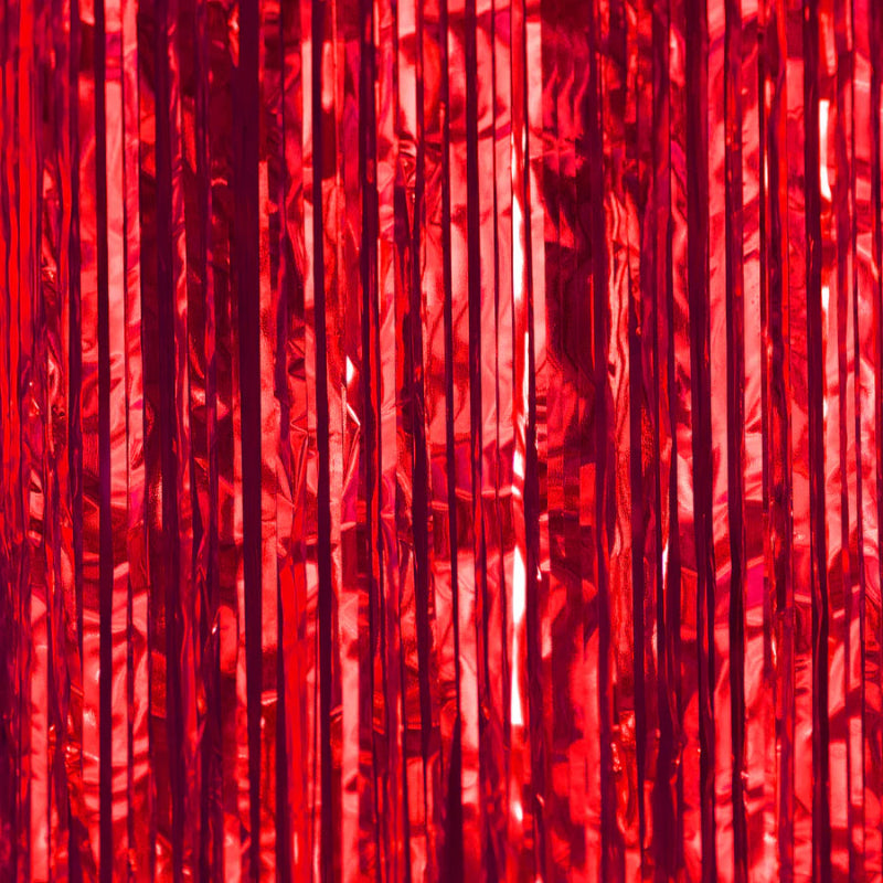 Cortina de fiesta brillante roja 100 x 200 cm