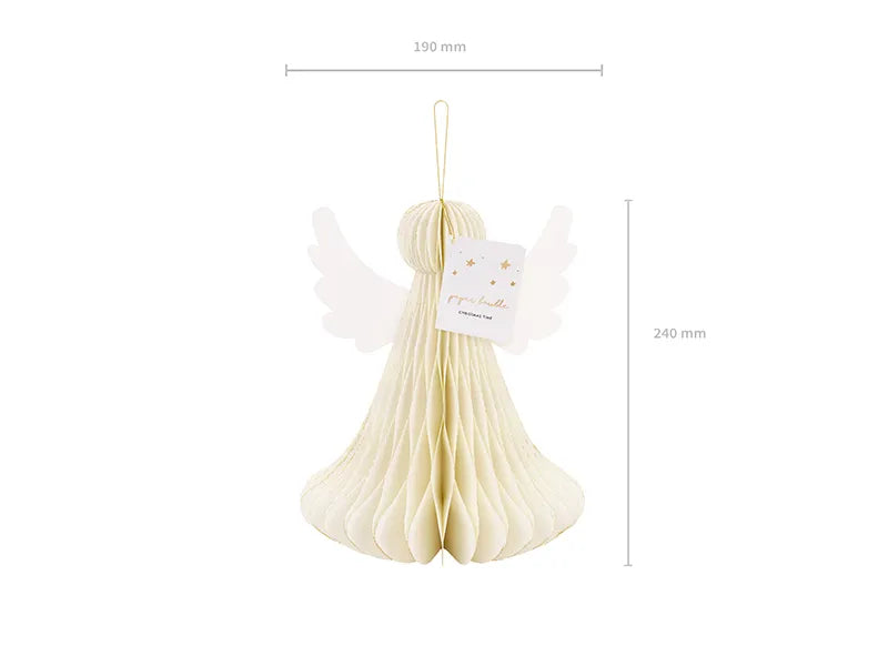 Ivory Angel Honeycomb Paper Decoration