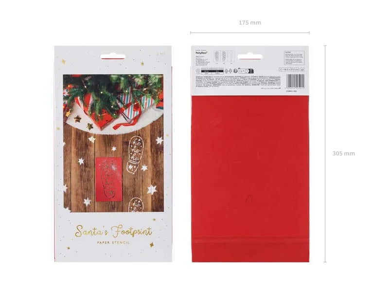 Plantillas de Huella de Papá Noel y Estrellas