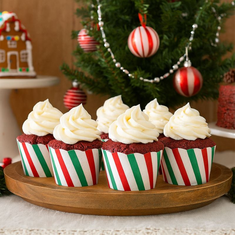 Pack de 6 envoltorios navideños para postres