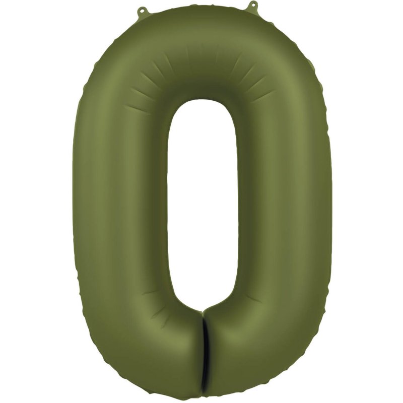 Globo Números Verde Oliva Mate de 86cm