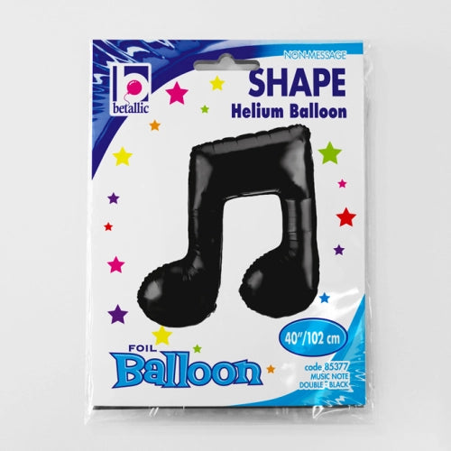 Balloon Music Note Double Black