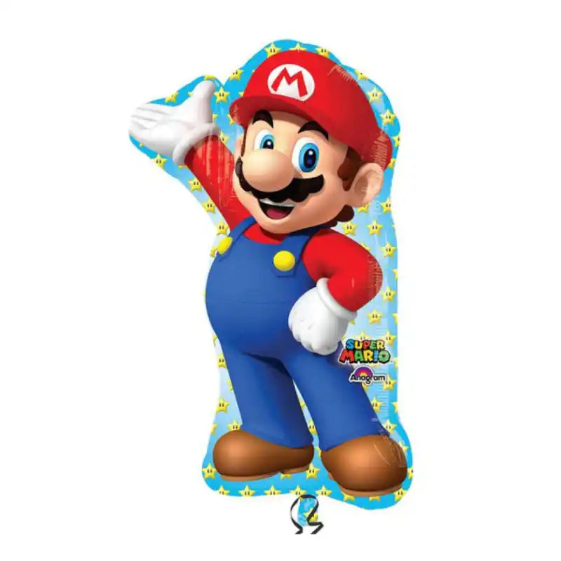 Globo foil Super Mario metalizado para fiesta infantil