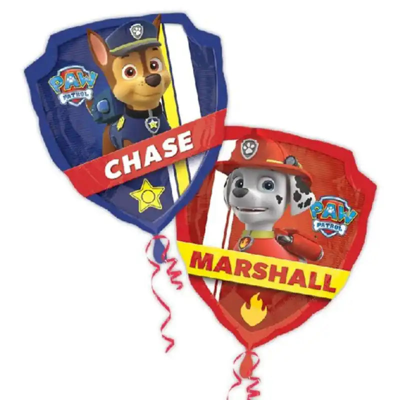 Globo foil Patrulla Canina escudos metalizado