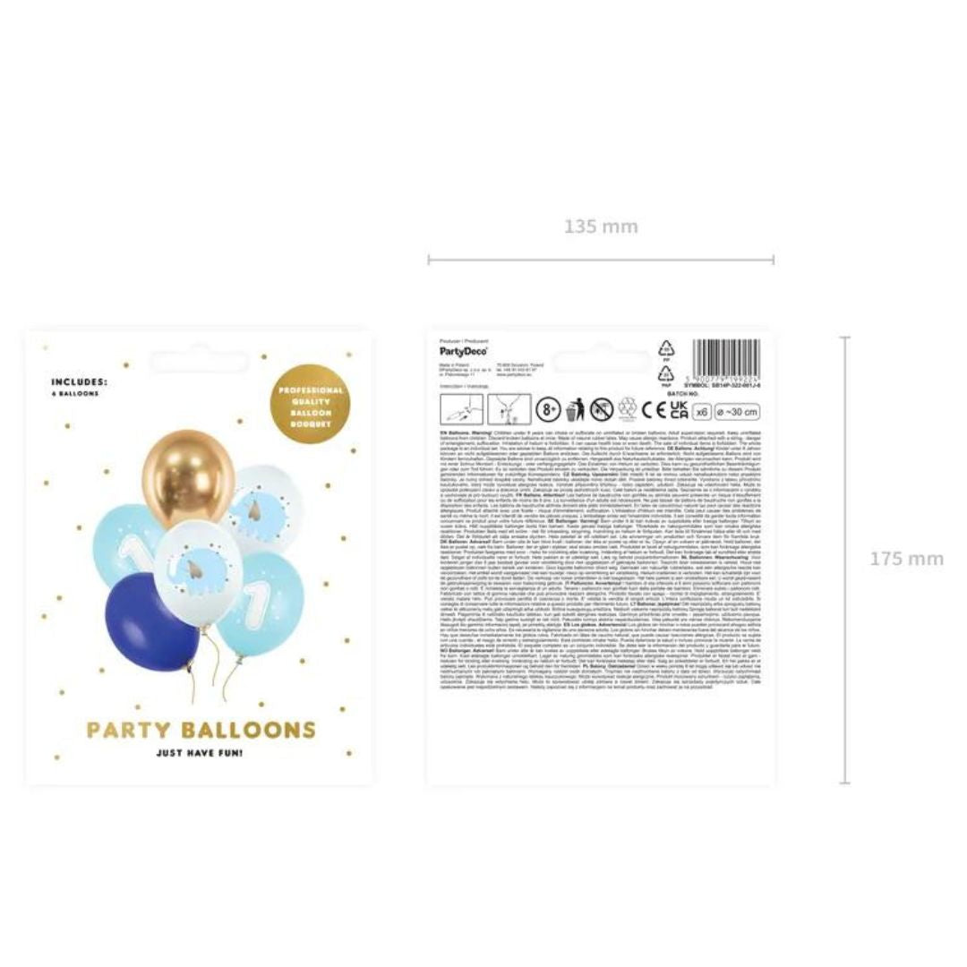 Globus Primer Any 30 cm – Pack x6 Biodegradables per a Aniversaris Infantil