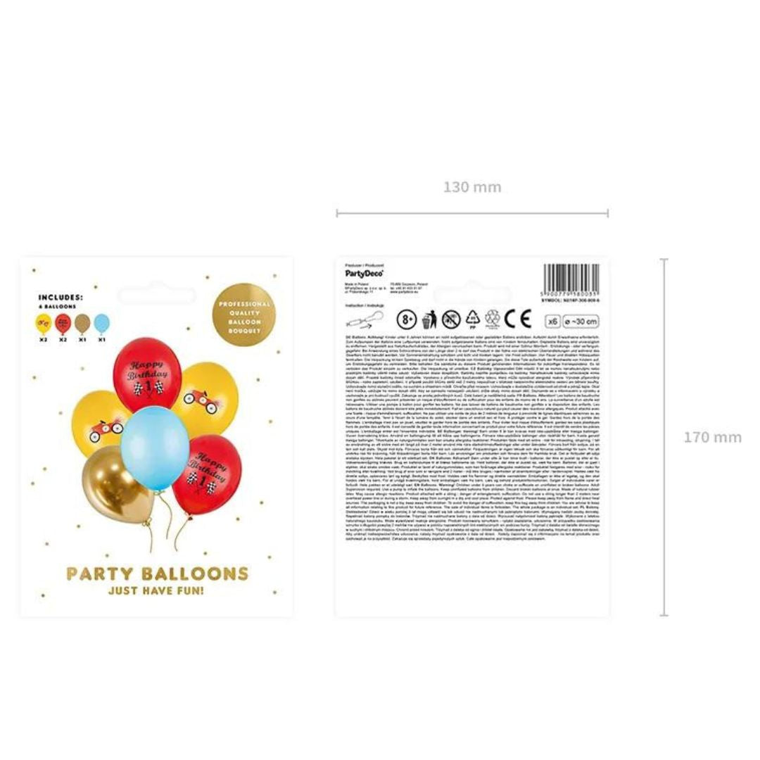 Globus Happy Birthday Bio Cache 30 cm – Pack x6 Biodegradables Festa Infantil
