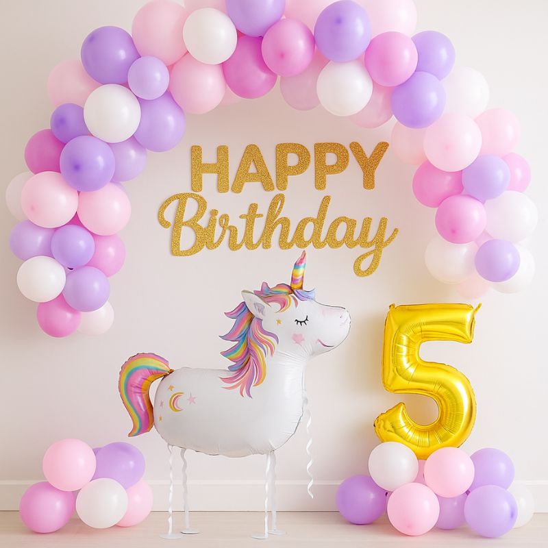 Unicorn Aluminum Balloon with Helium (105 cm) – Magical Party