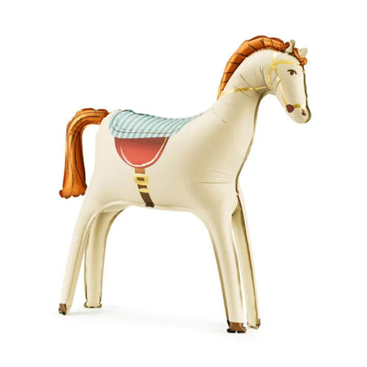 Globo foil caballo inflado de pie en colores surtidos
