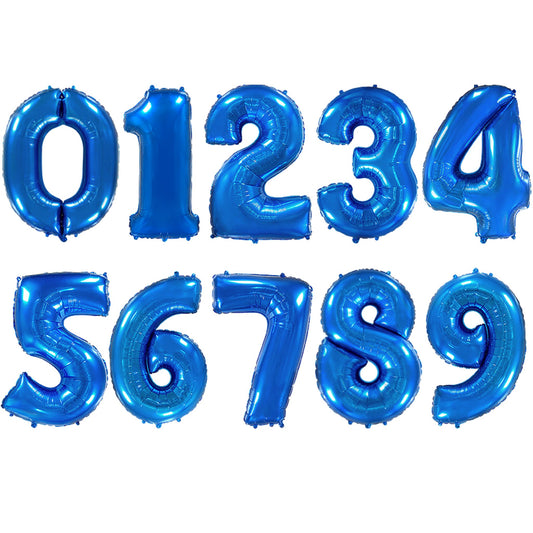 Blue Number Foil Balloon 70 cm (32