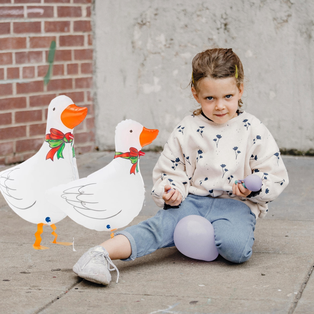 Globo Metálico Pato Blanco 64cm - Apto para Helio