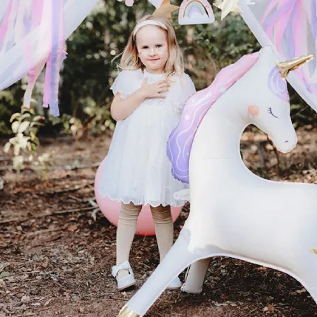 Globo unicornio con acabado mate para fiestas mágicas