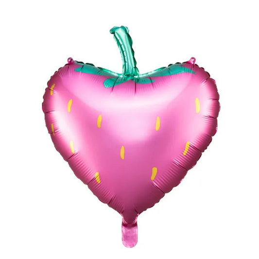 Strawberry Metallic Balloon 42x45 cm - Mixed Colors with Gold Details