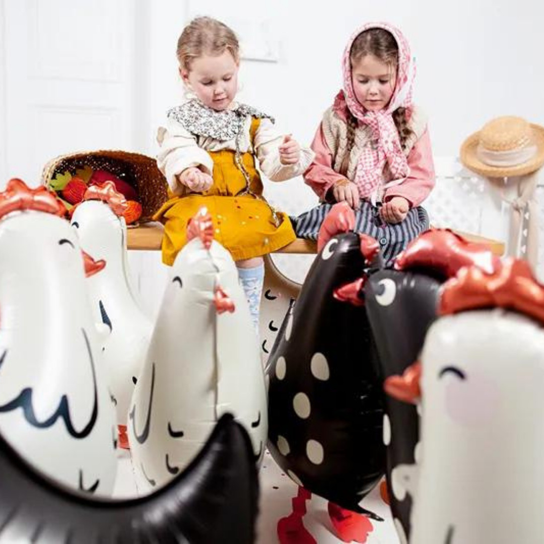 Chicken aluminum balloon, 48x60cm.