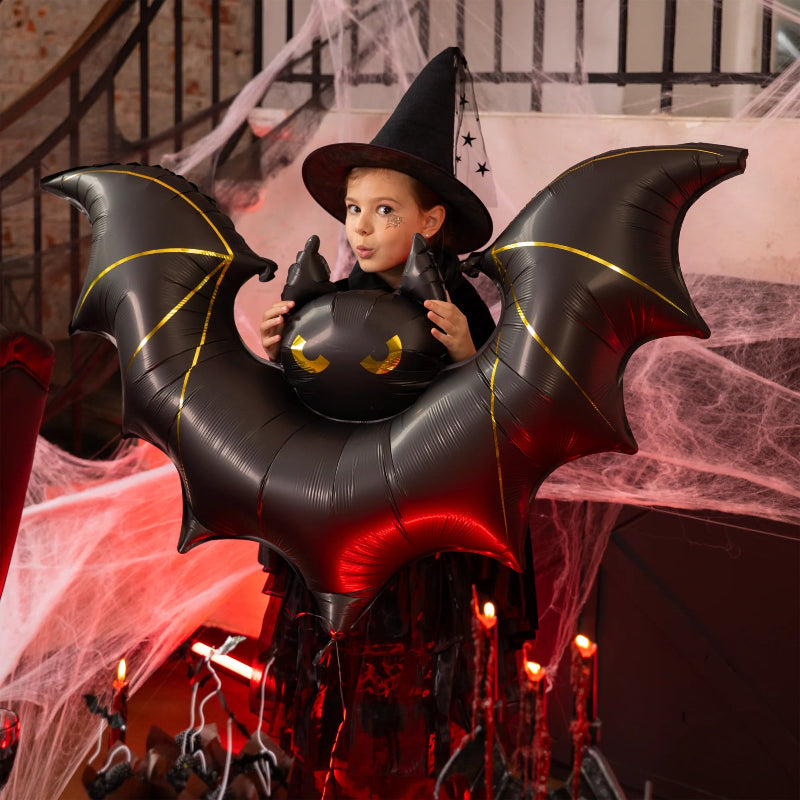 Globo Halloween murciélago apto helio o aire decoración