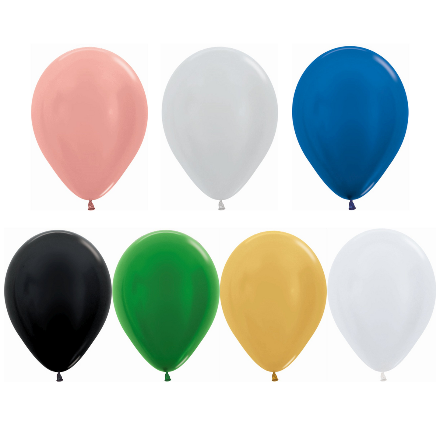 Globus Làtex R12 Perlat/Metal 30 cm - Unitat o Pack de 50
