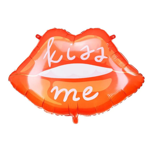 Globo Metálico Labios 73x48 cm - Colores Mixtos, Apto para Aire y Helio