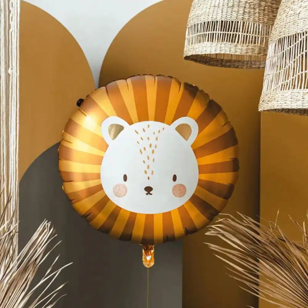 Globo Metálico León 70x67 cm - Apto para Aire y Helio