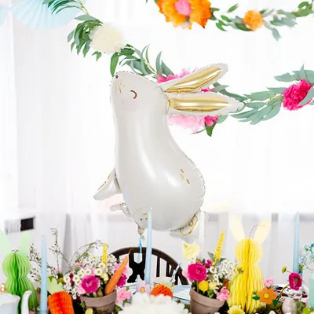 Globo Metálico Liebre 67x88 cm - Apto para Aire y Helio