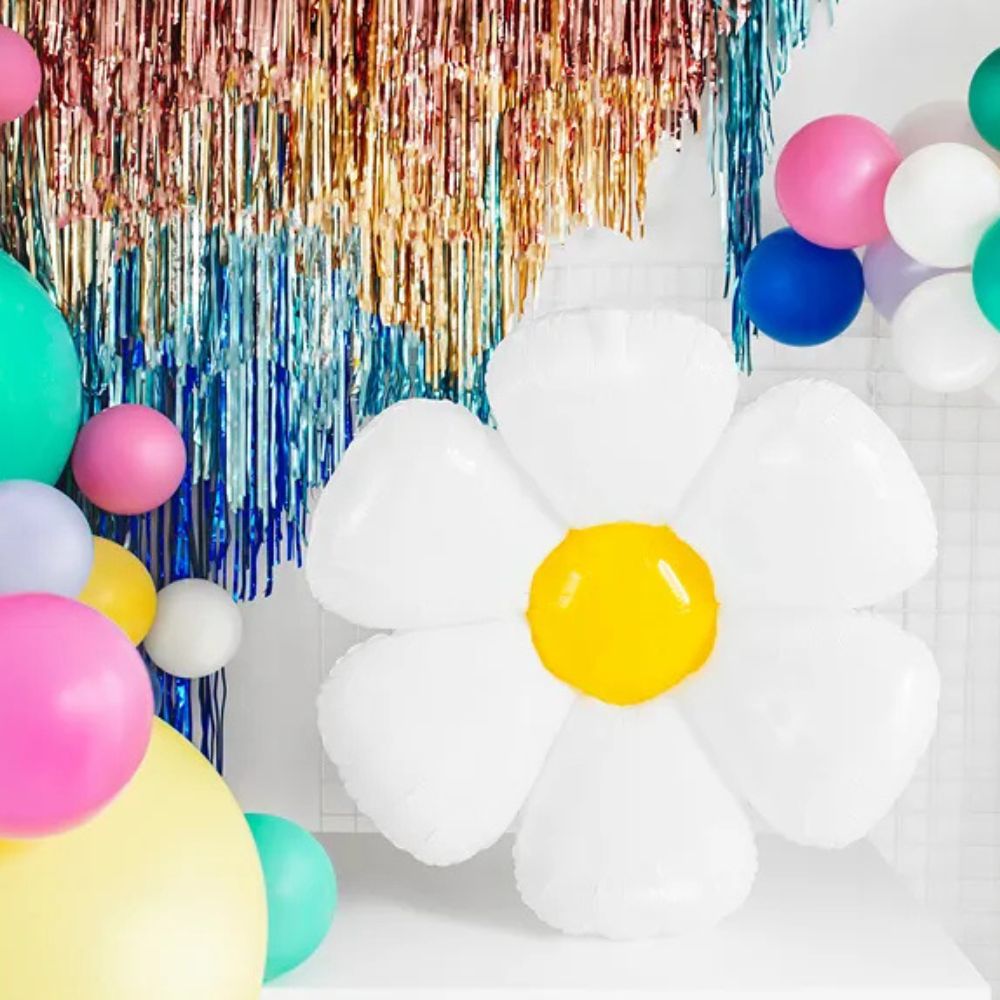 Globo Metálico Margarita 97x103 cm - Apto para Helio o Aire