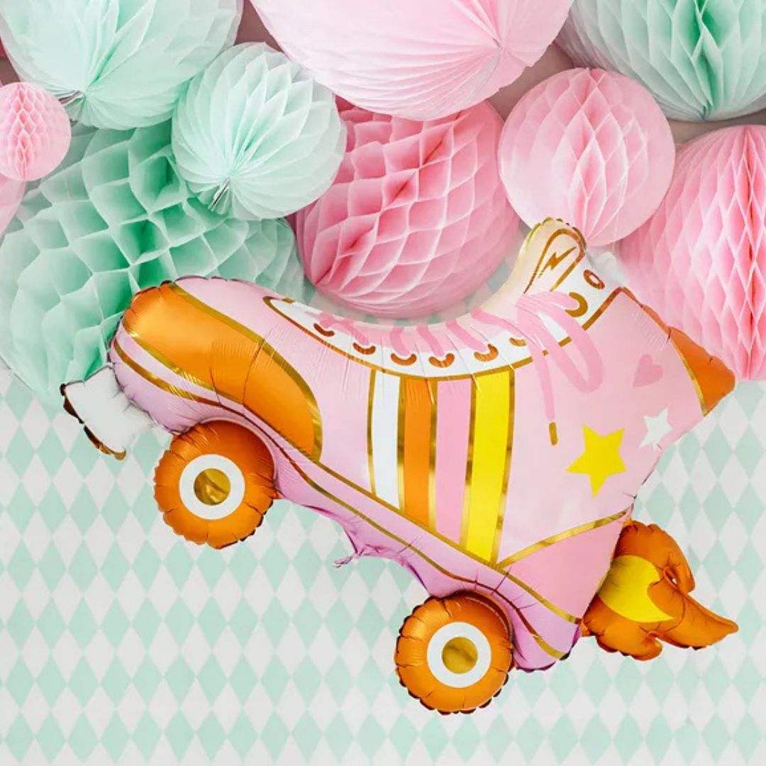 Metallic Roller Skate Balloon 74x51 cm - Mixed Colors, Glossy