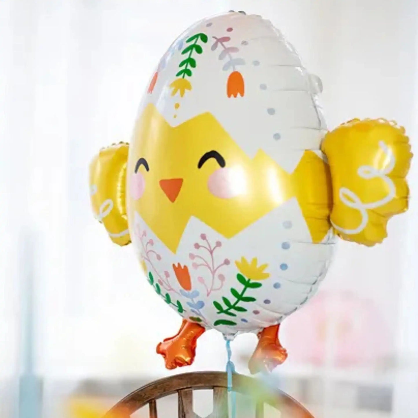 Chick in Egg Foil Balloon - 78.5x64.5 cm, Suitable for Helium or Air