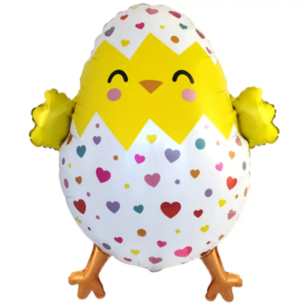 Globus Metàl·lic Pollet a Ou 80 cm - Ideal Pasqua, Baby Shower