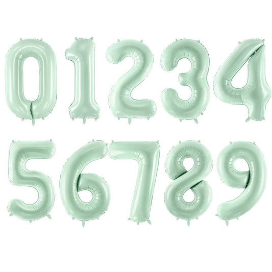 Green Number Foil Balloon 72 cm - Suitable for Air and Helium