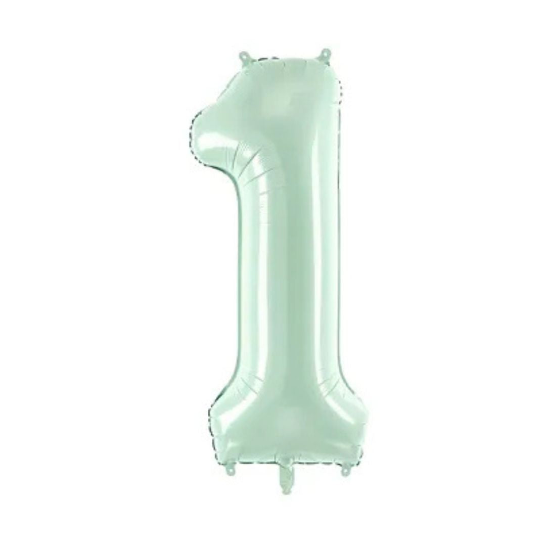 Globo Metálico Número Verde 72 cm - Apto para Aire y Helio