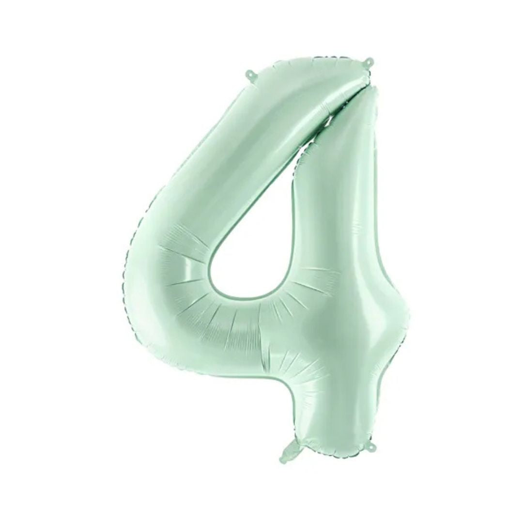 Globo Metálico Número Verde 72 cm - Apto para Aire y Helio