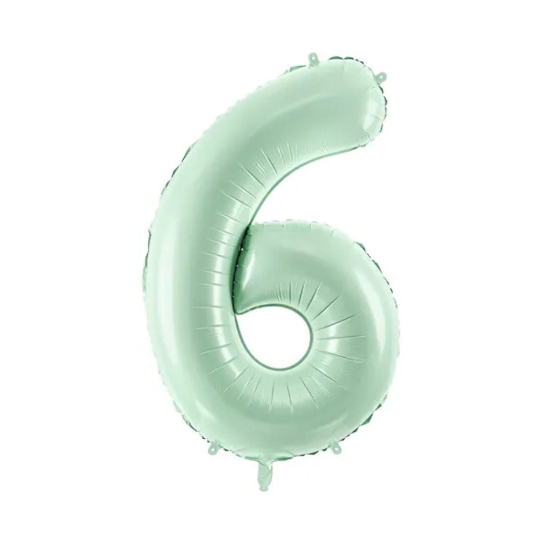 Globo Metálico Número Verde 72 cm - Apto para Aire y Helio