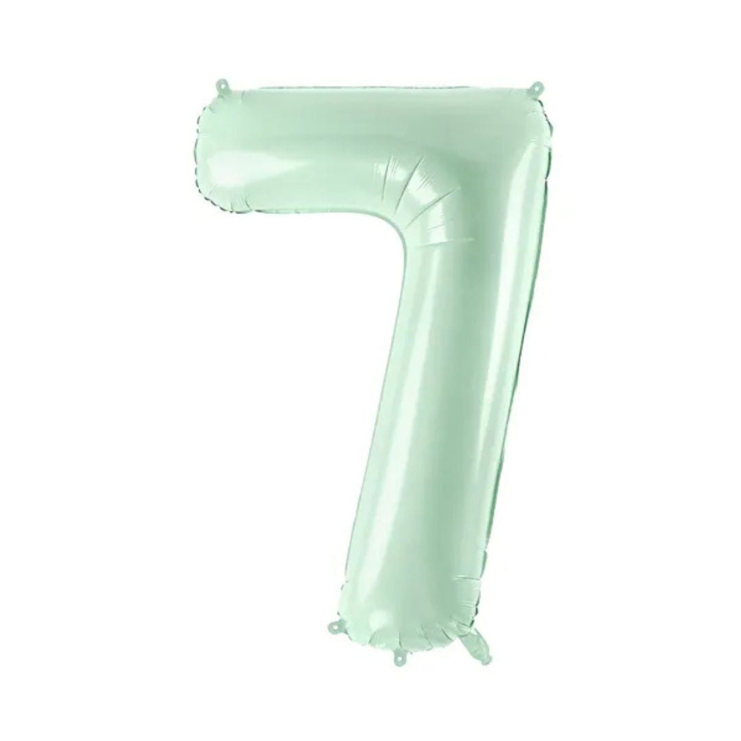 Globo Metálico Número Verde 72 cm - Apto para Aire y Helio